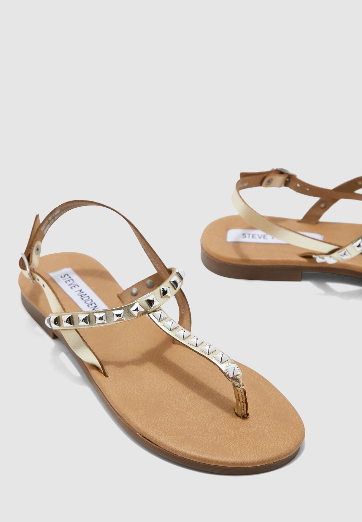 steve madden gold flat sandals