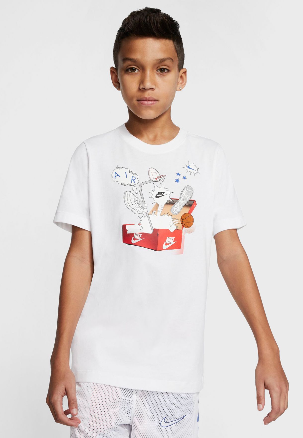 Nike white Youth NSW Shoebox T-Shirt 