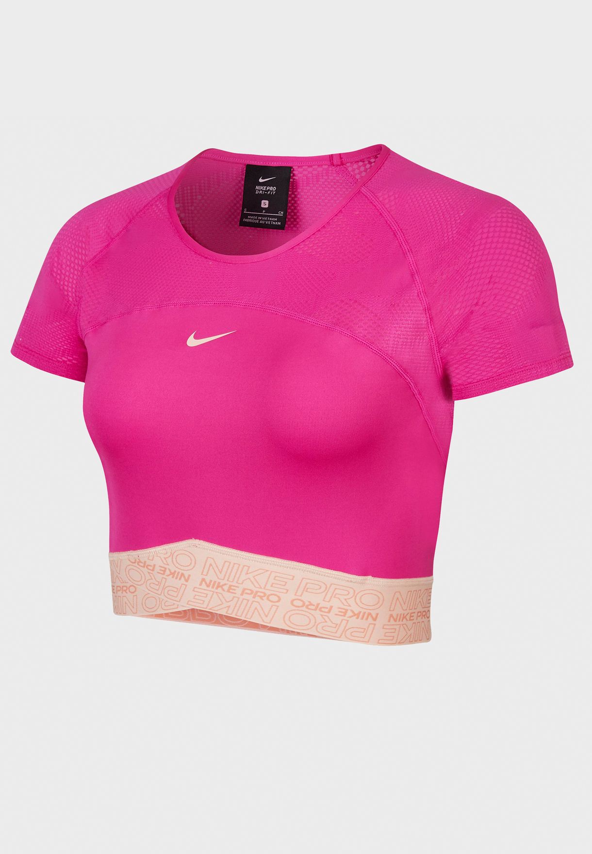 Buy Nike pink Dri-FIT Cropped Top for 