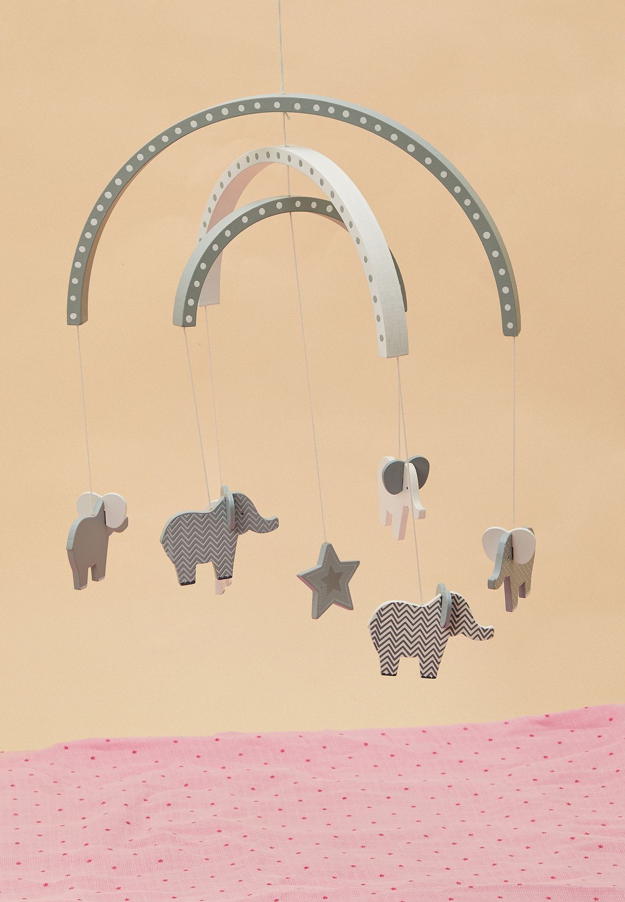 Buy Jojo Maman Bebe Grey Elephant Mobile For Kids In Mena Worldwide D6103