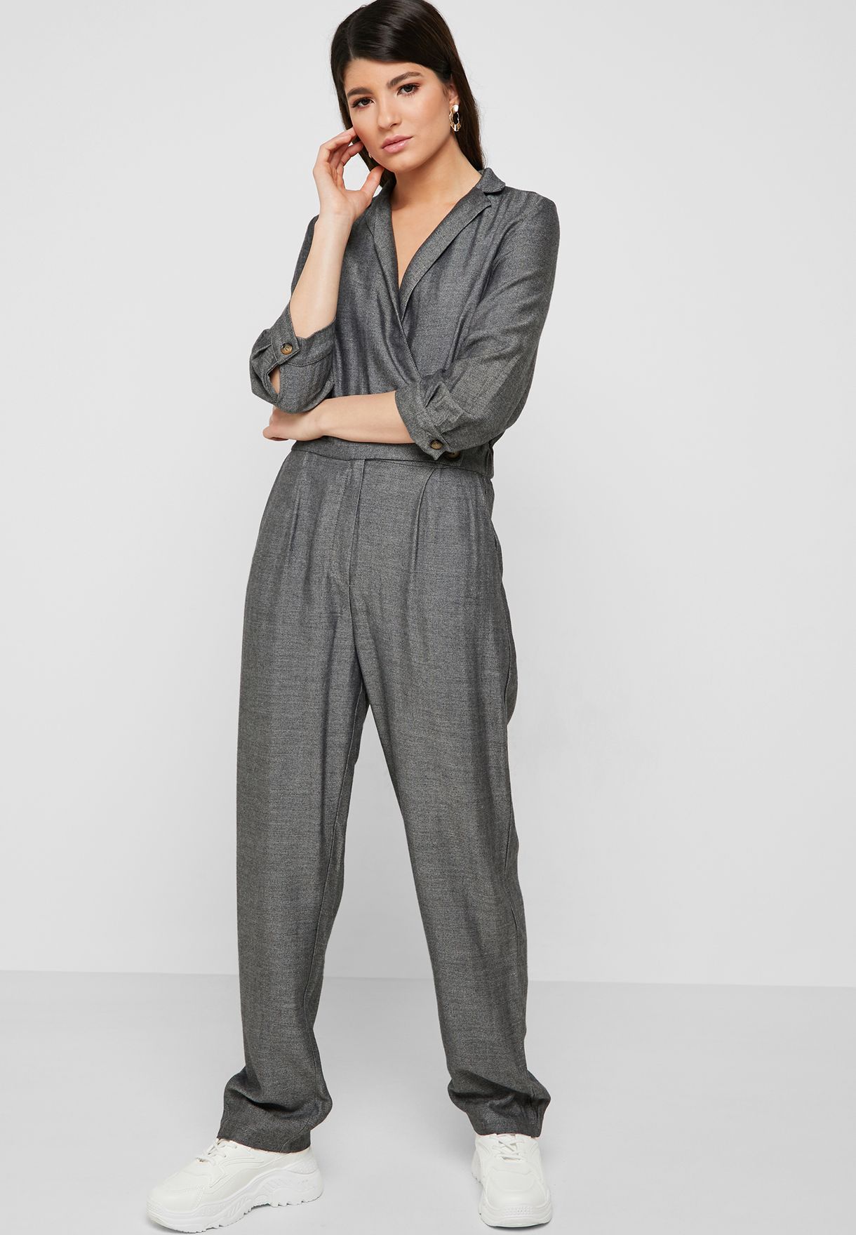 mango grey jumpsuit