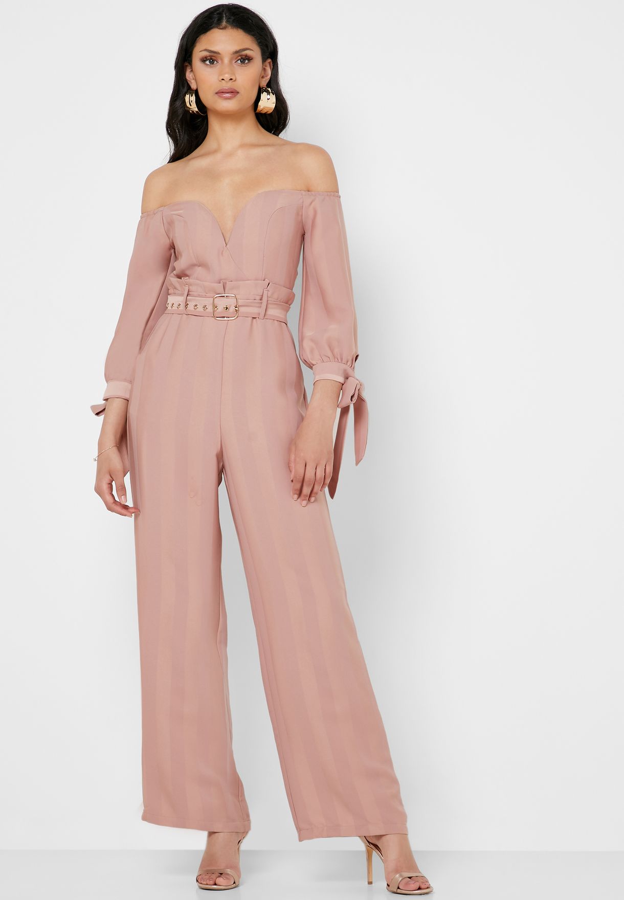 ankle tie jumpsuit