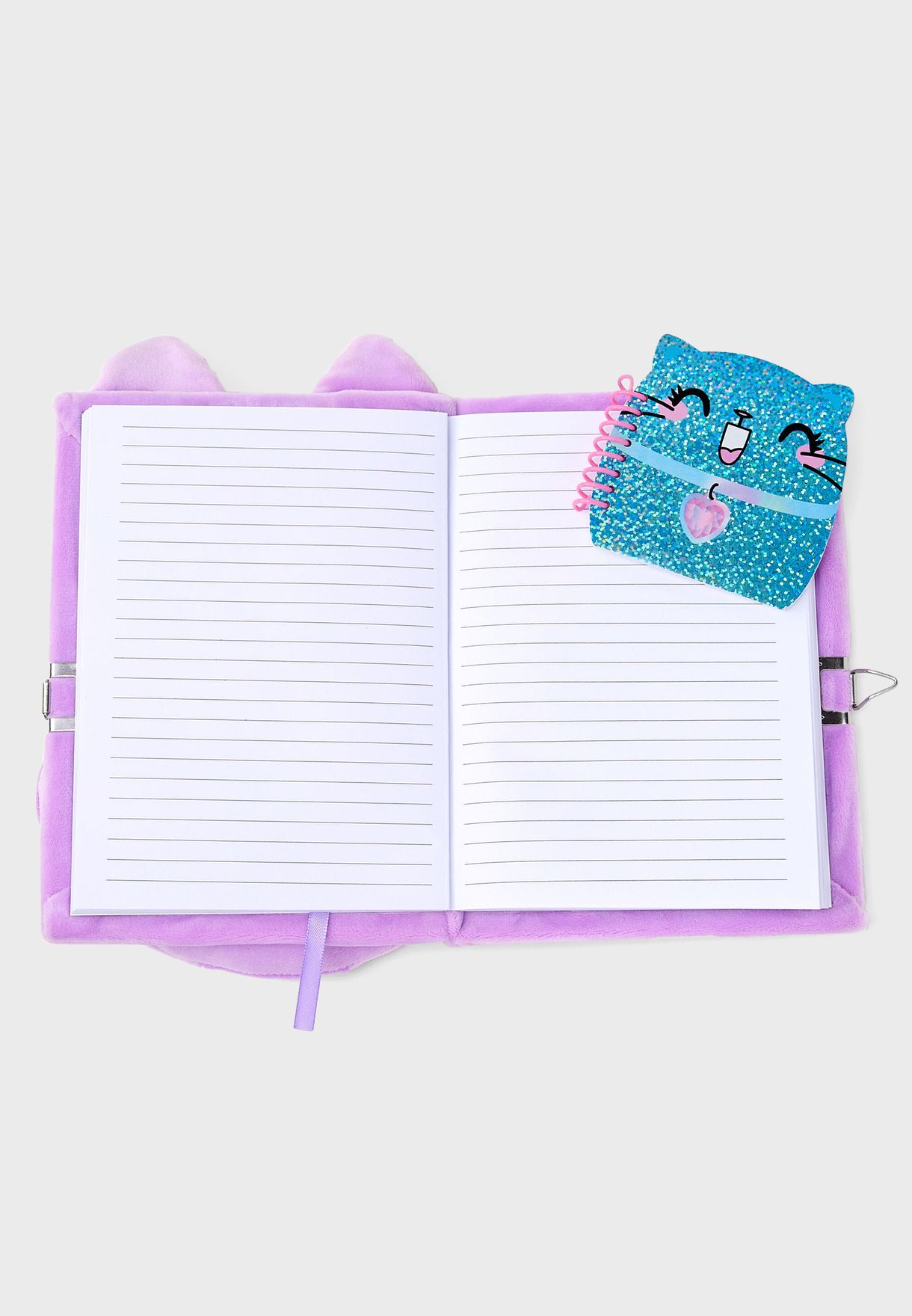 Furry Purple Cat Lock Diary
