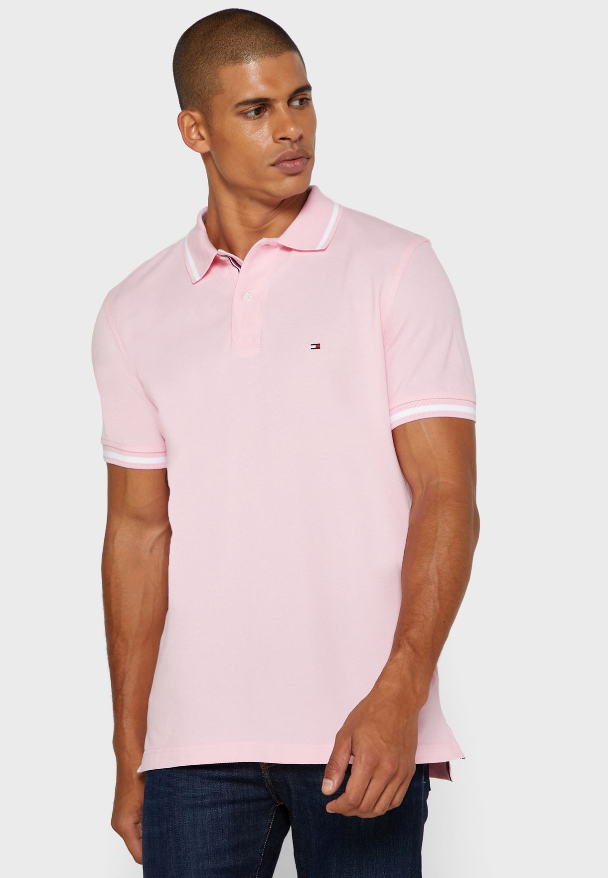 Buy Tommy Hilfiger pink Essential Polo 