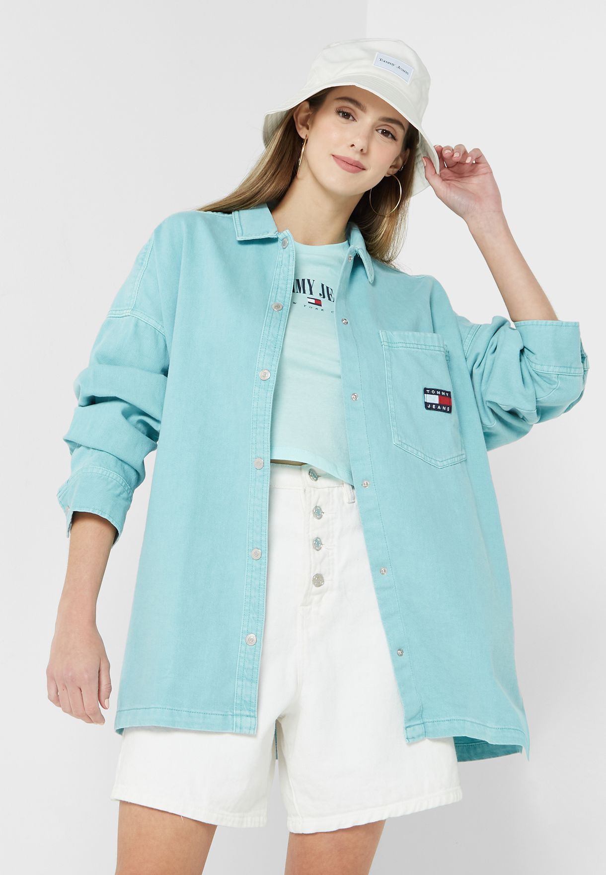 Pocket Detail Oversized Shirt
