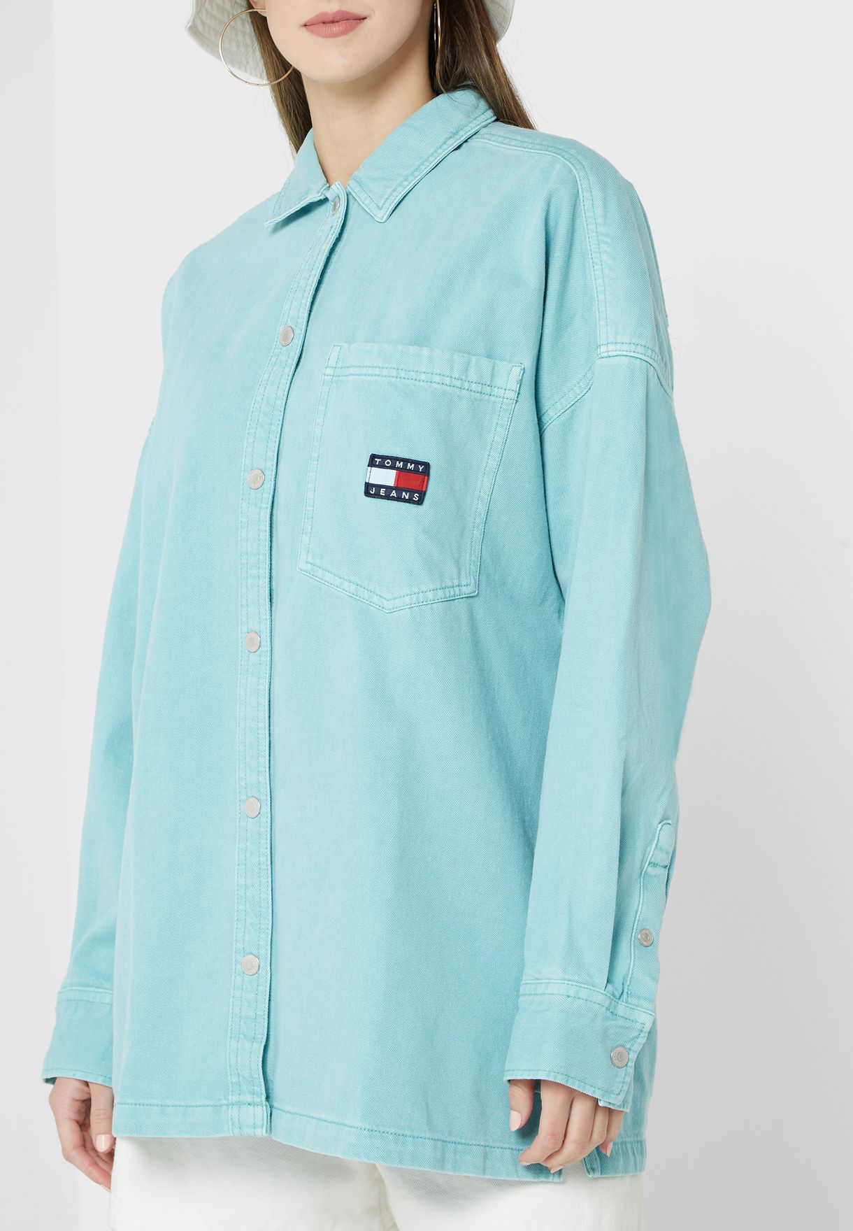Pocket Detail Oversized Shirt