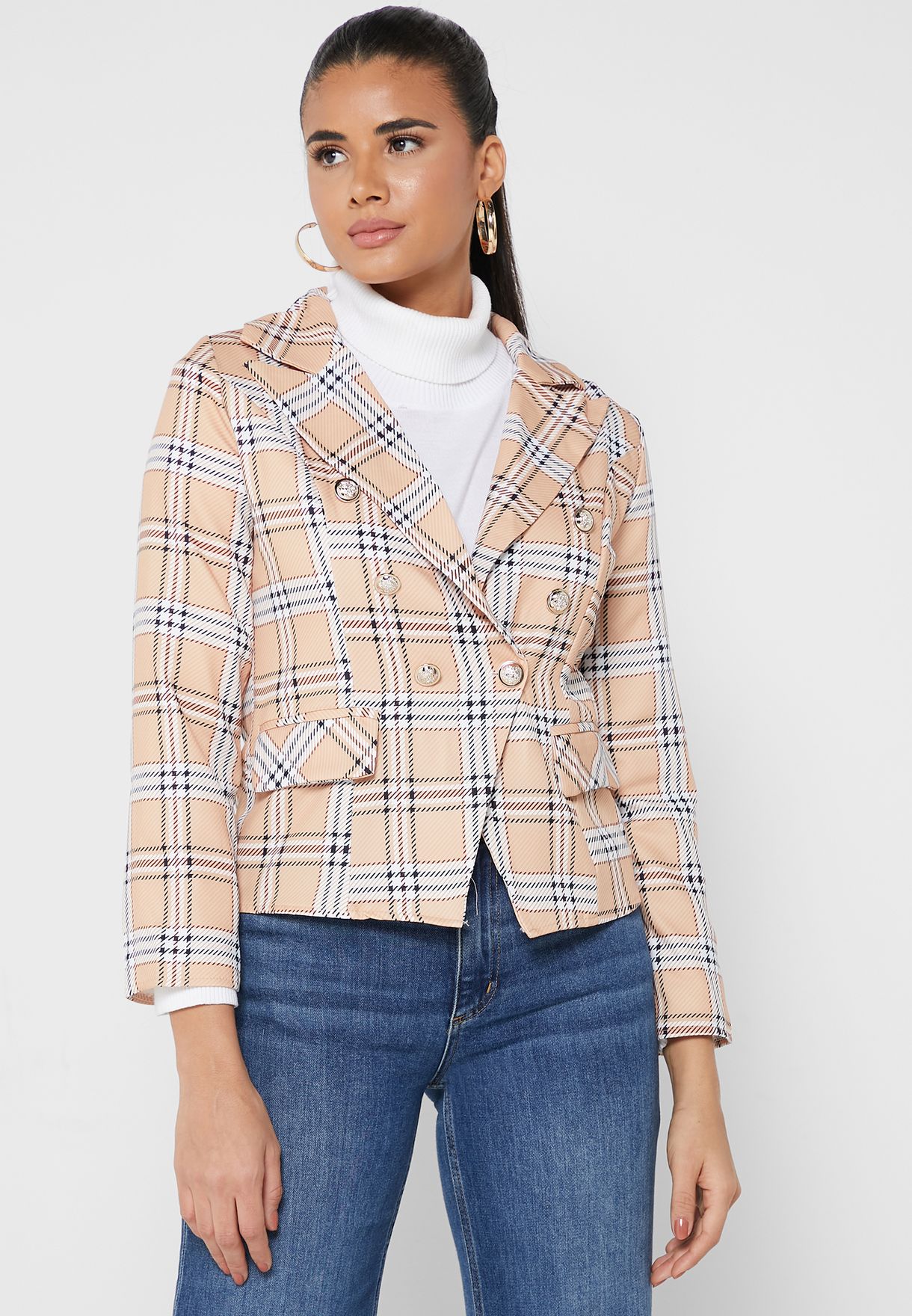 Button Detail Blazer