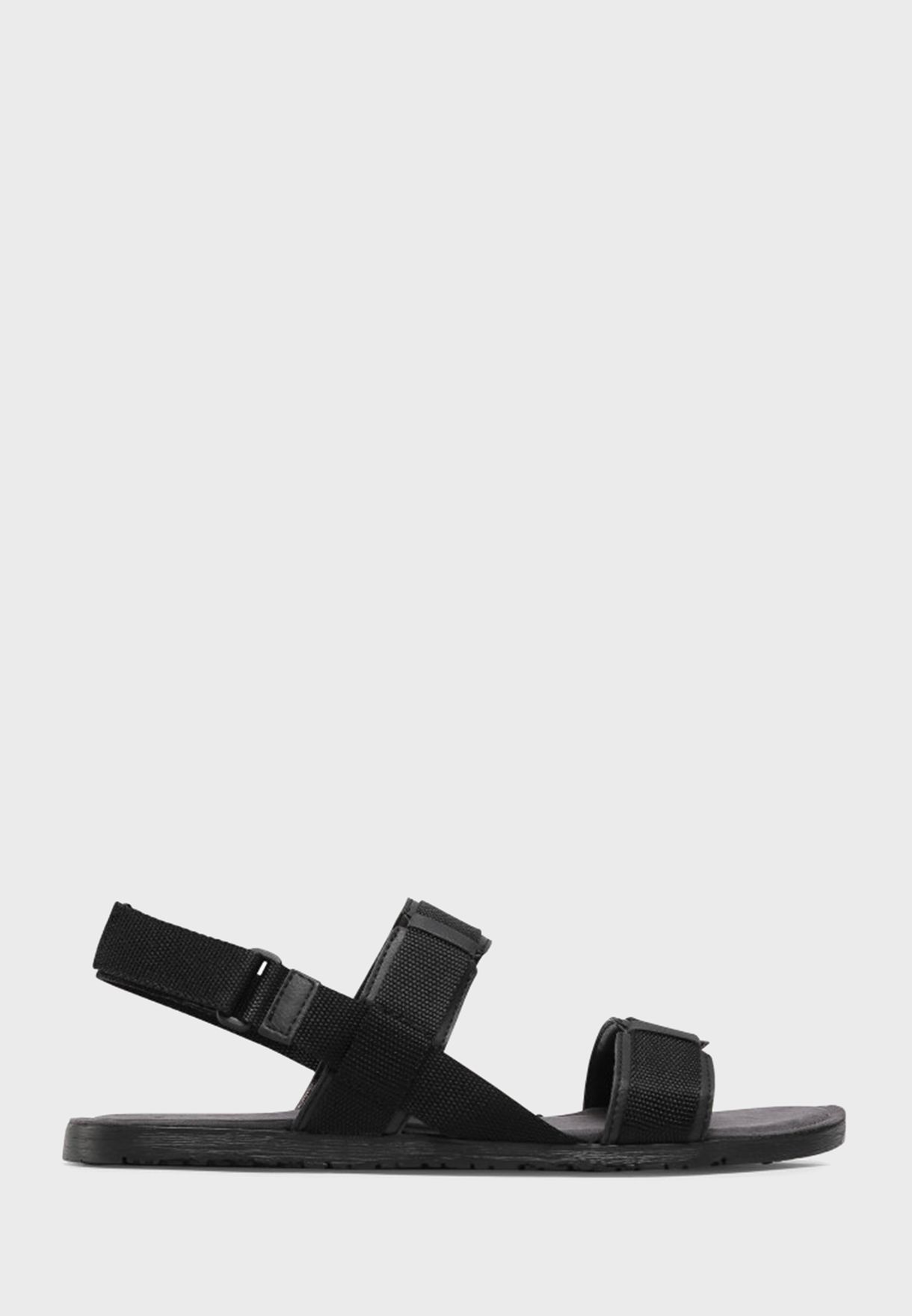 Buy Ccc black Casual Velcro Floaters for Men in Riyadh, Jeddah