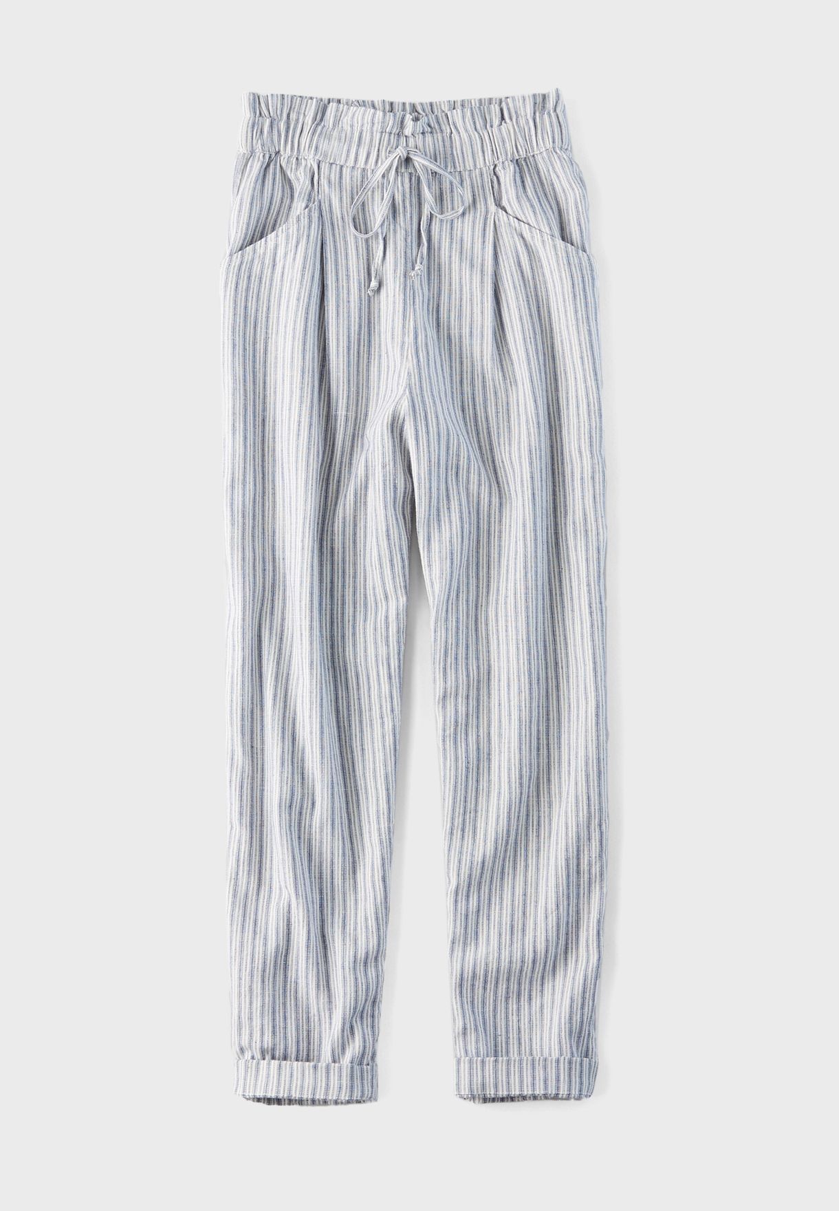 Striped Cuffed Pants