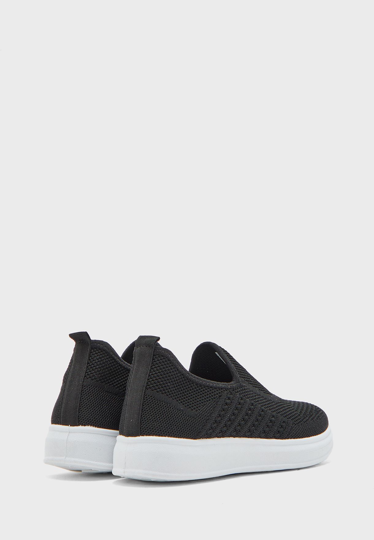 Knit Pull On Comfort Sneakers