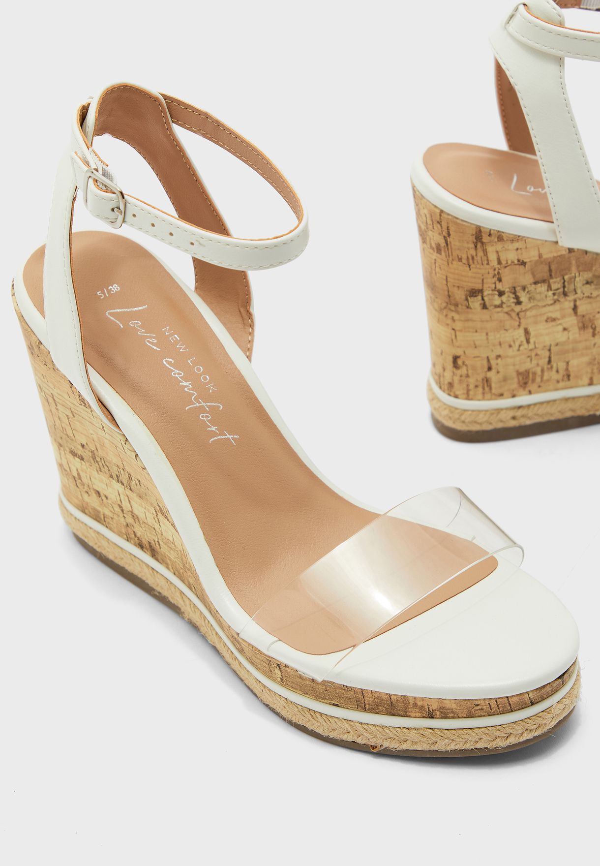 new look white wedge sandals