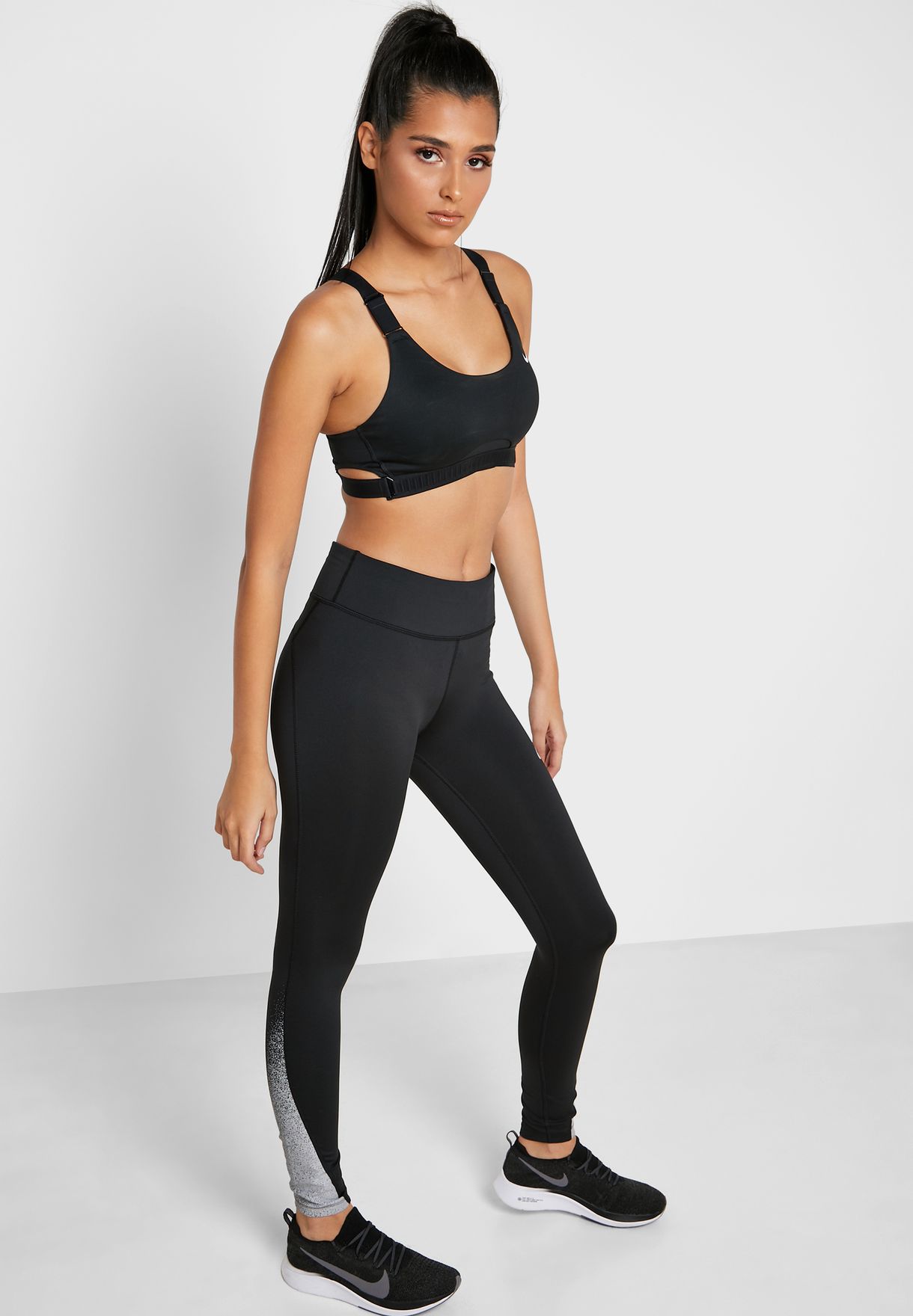 nike black runway fast leggings