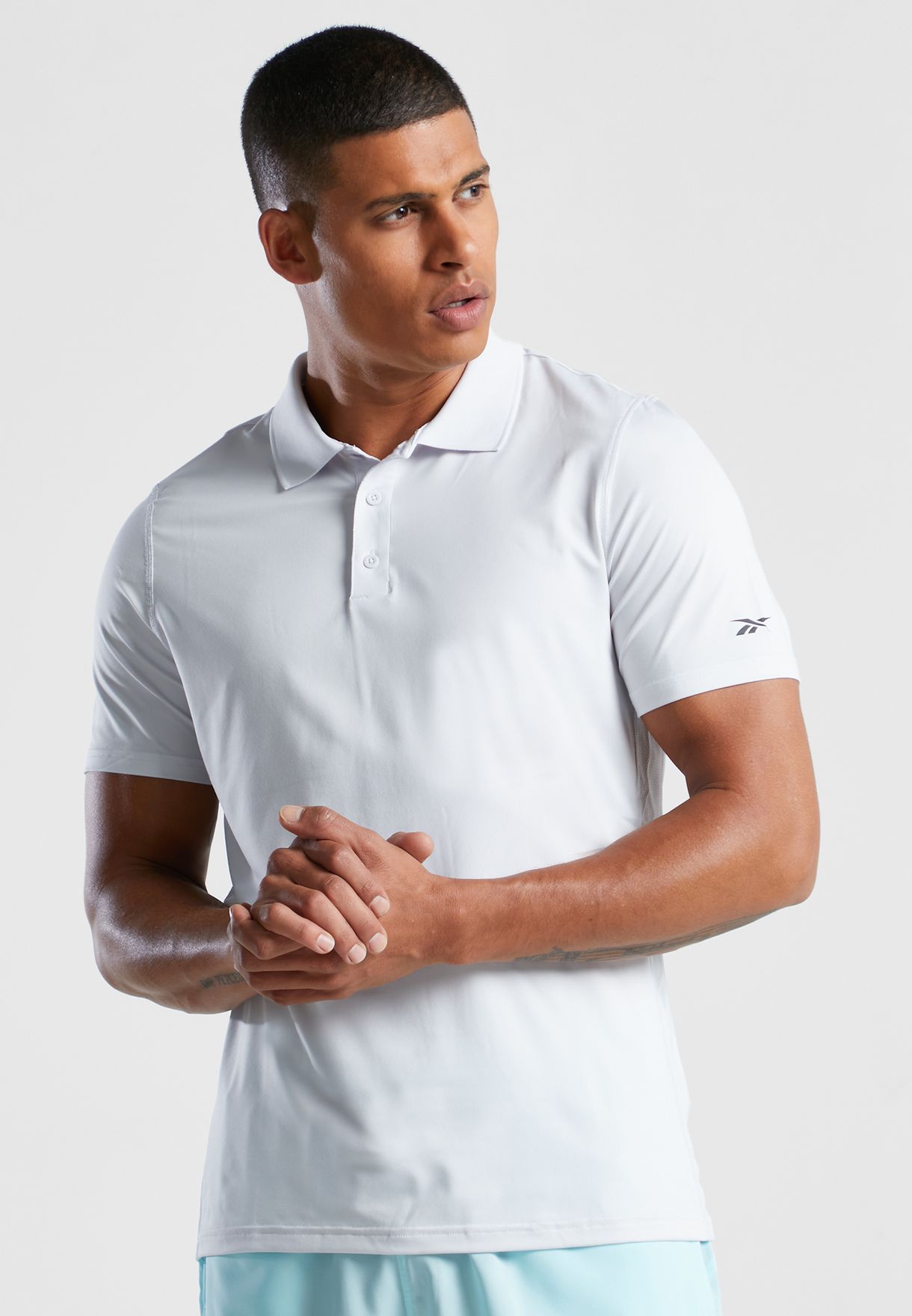 Reebok Mens Workout Ready Recycled Polo