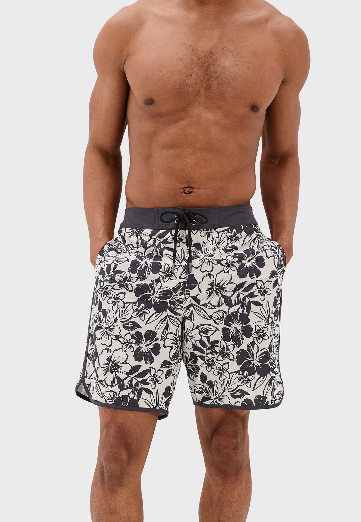 Flowers Print Swim Shorts