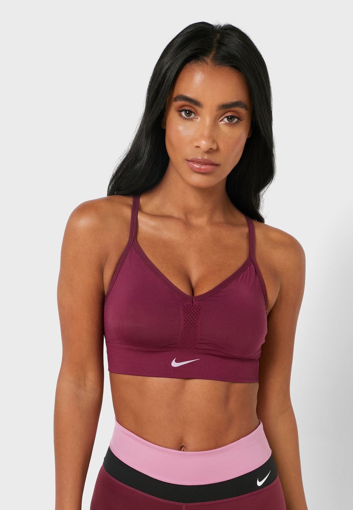 Buy Nike red Indy Seamless Bra for 