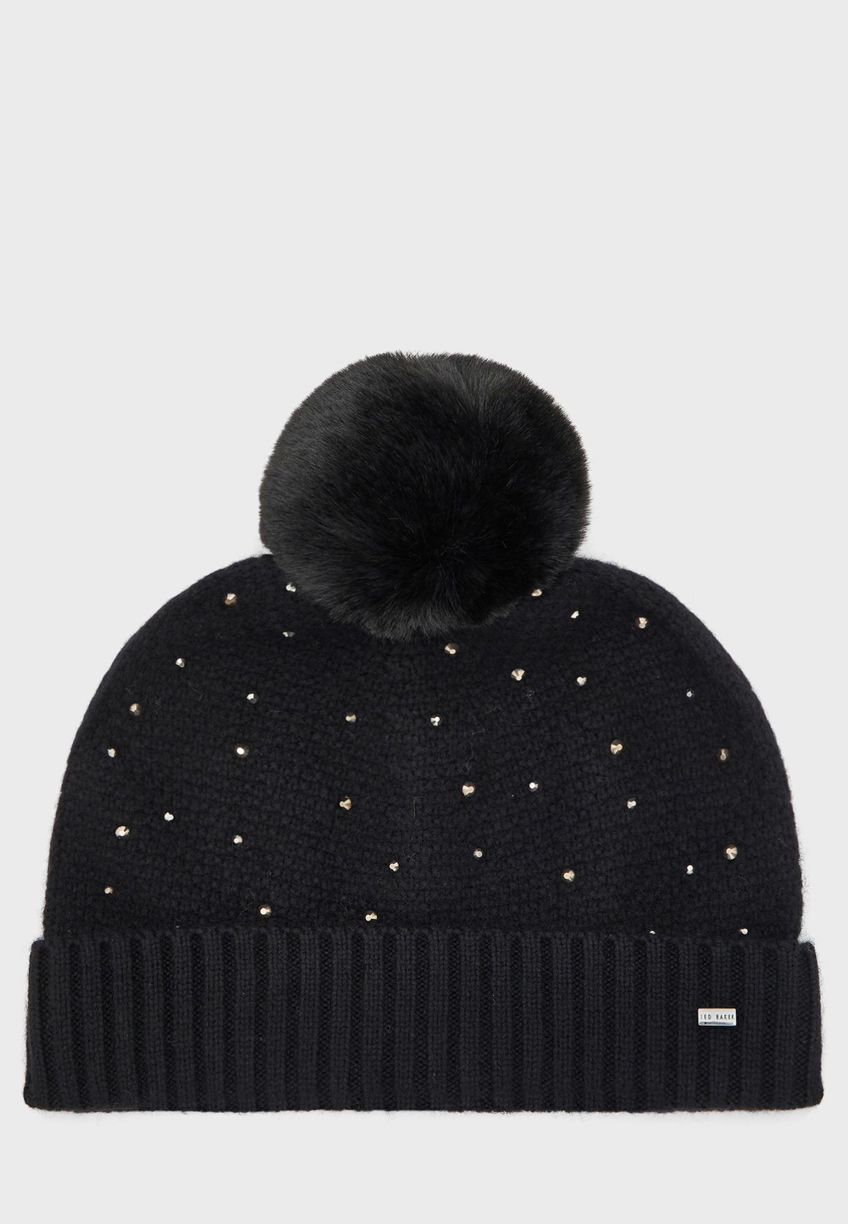 ted baker black pom pom hat