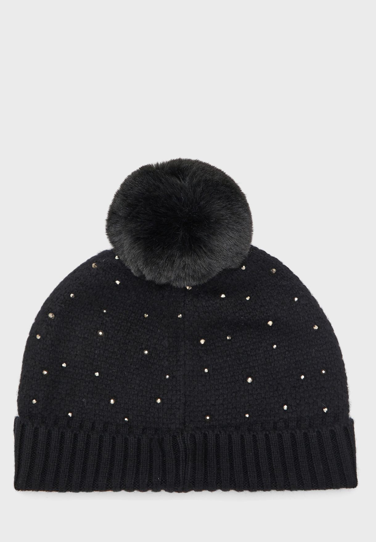 ted baker black pom pom hat