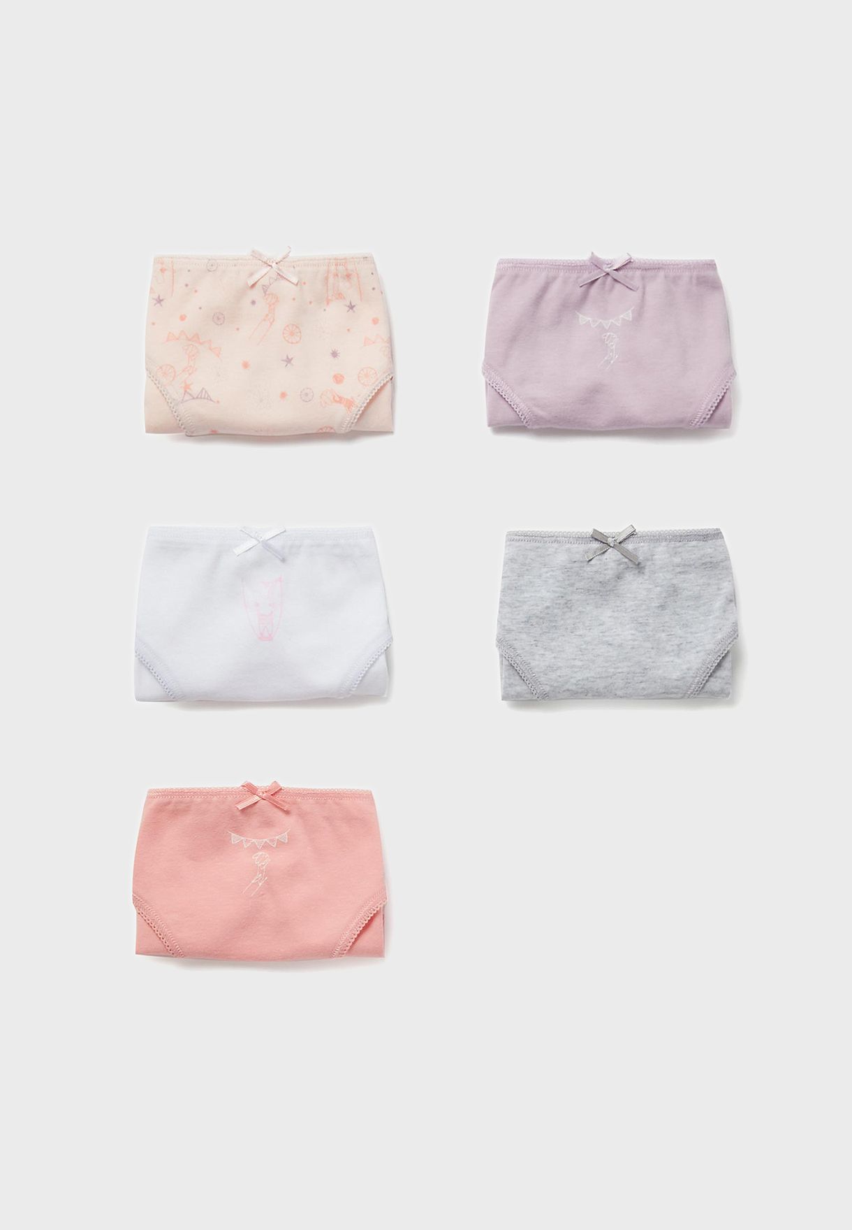 Kids 5 Pack Assorted Briefs