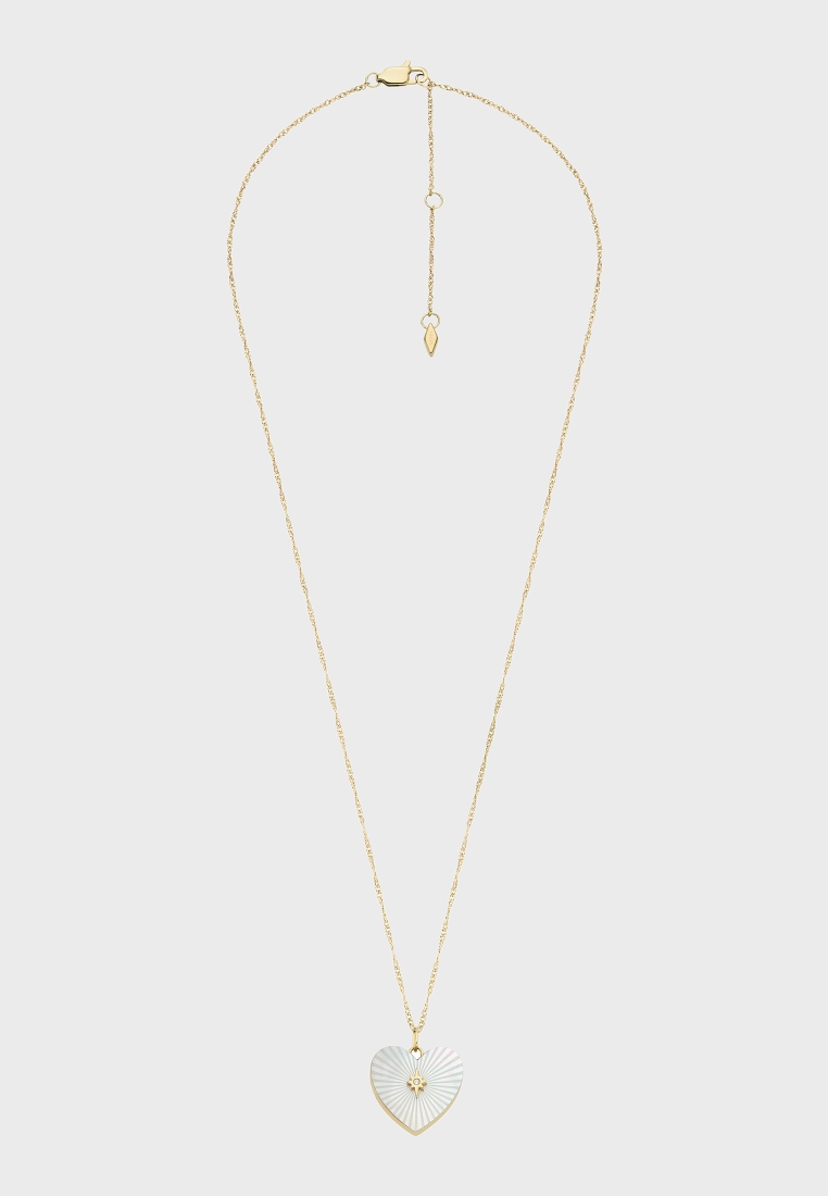 Buy Fossil gold Pendant Detailed Necklace for Women in Doha, other