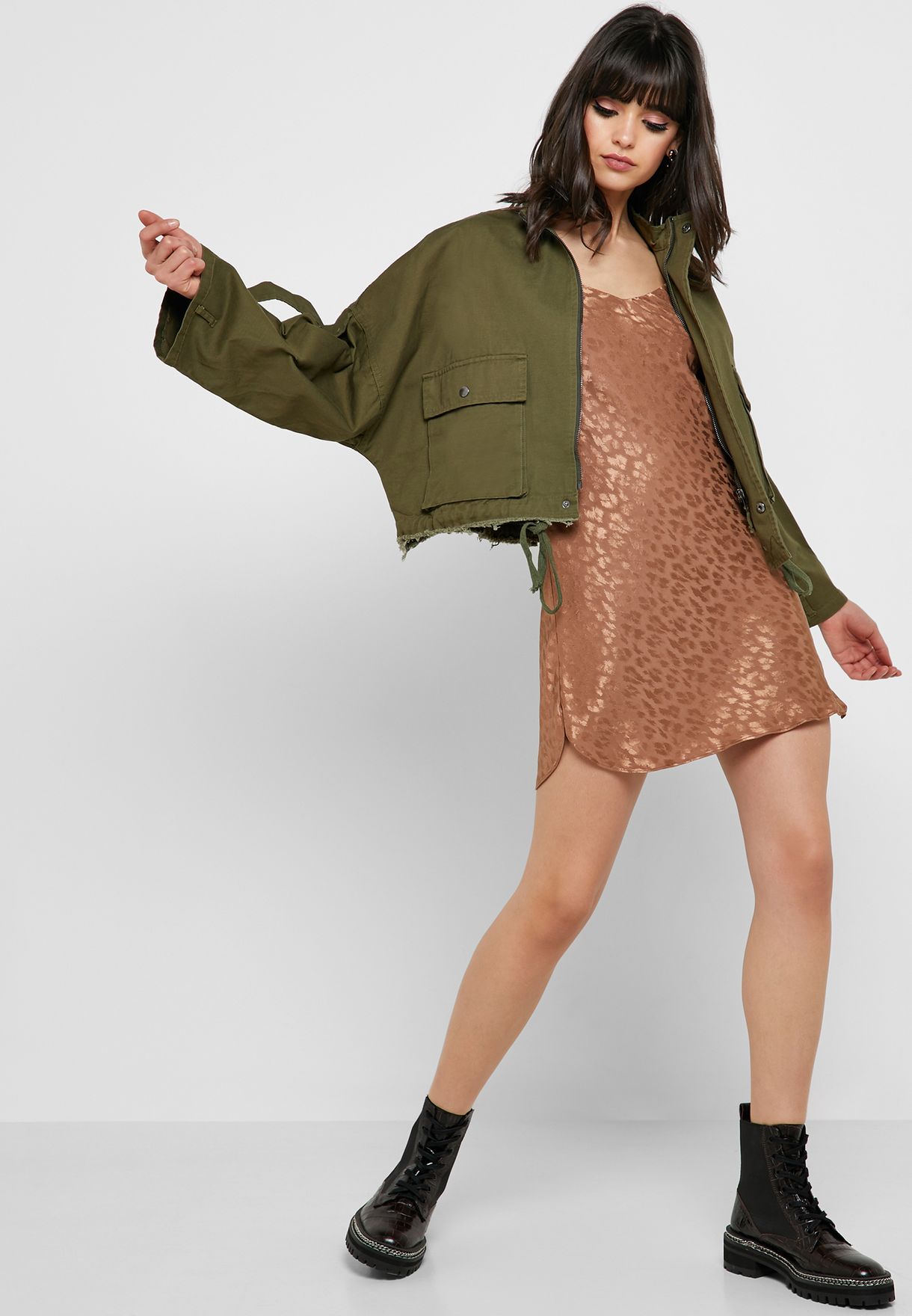 topshop bronze dress
