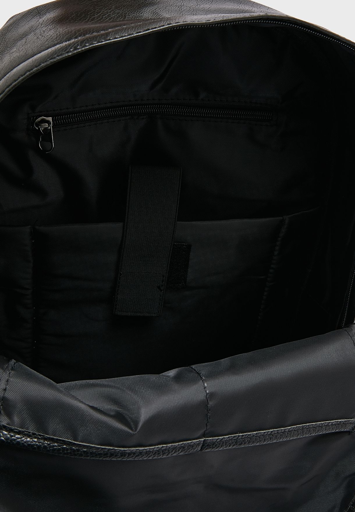 Webbing Detail Casual Backpack With Laptop Sleeve