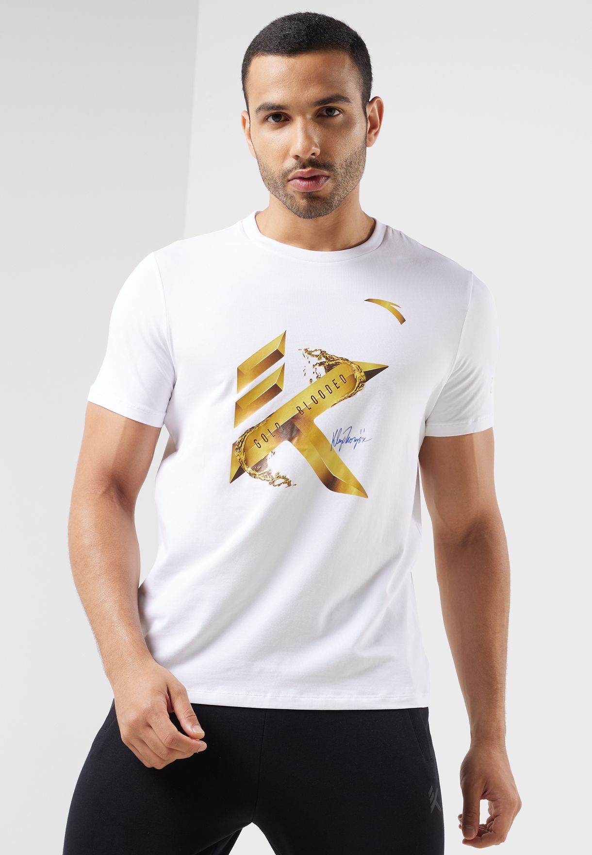 Buy Anta white Klay Thompson T-Shirt for Men in MENA, Worldwide