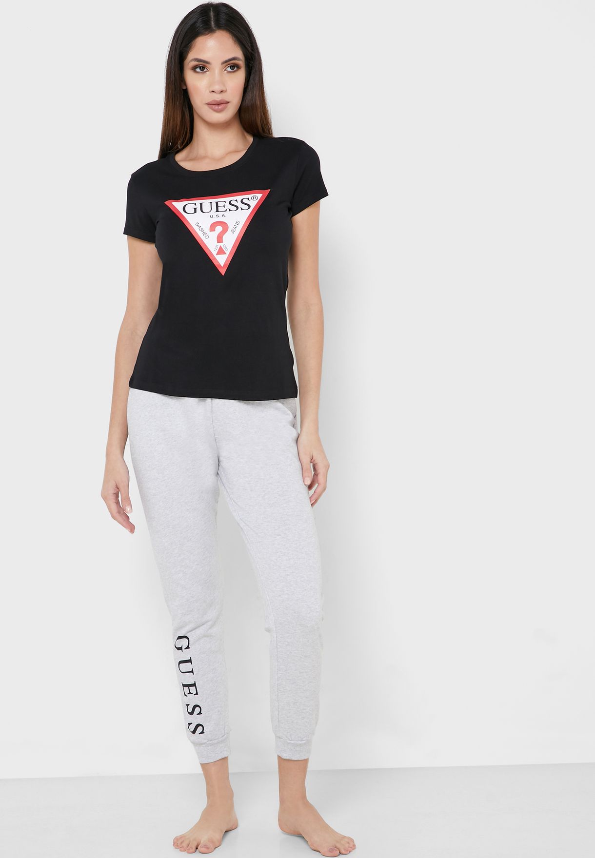 guess logo sweatpants