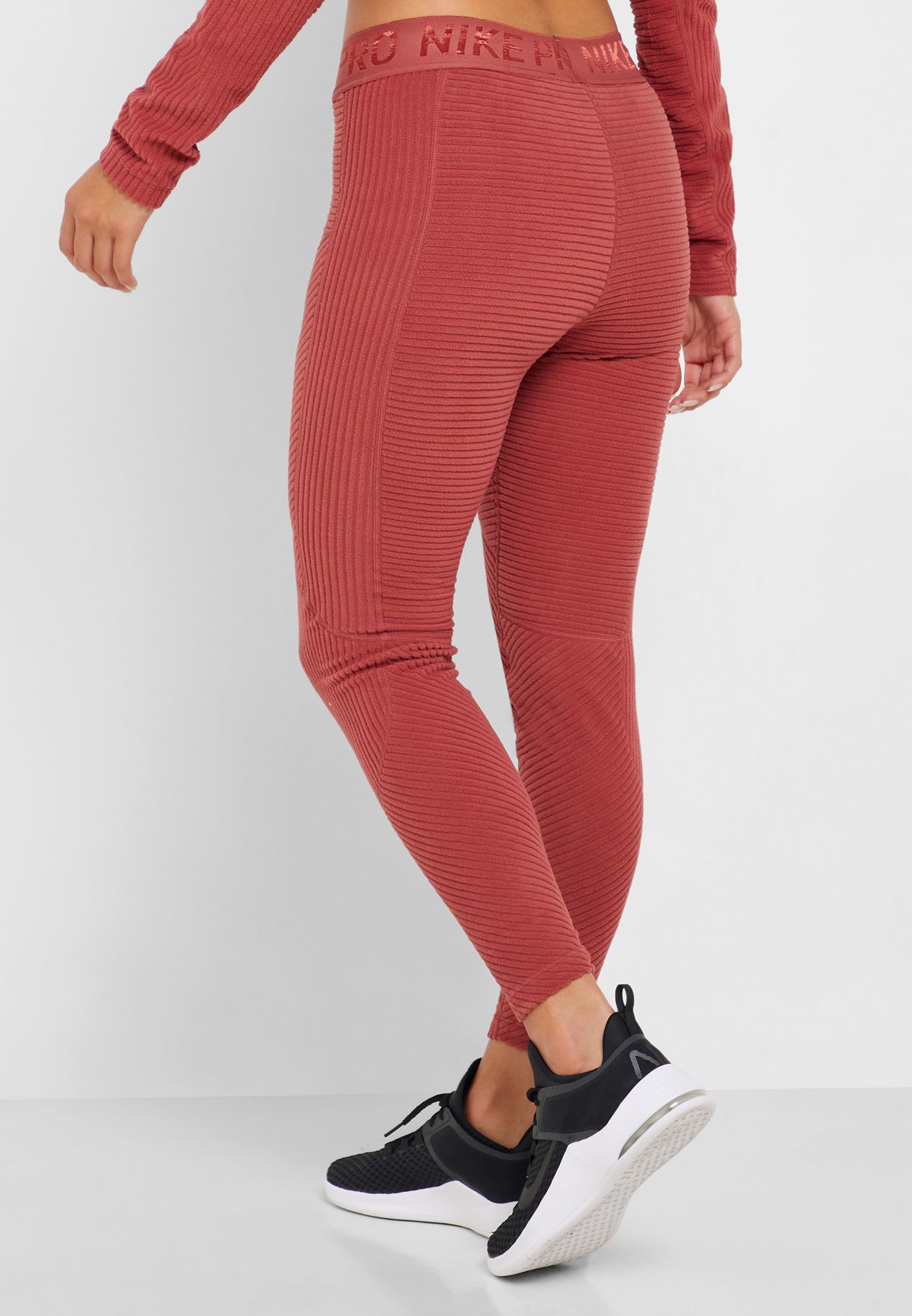 Buy Nike red Pro Velour Tights for Kids 