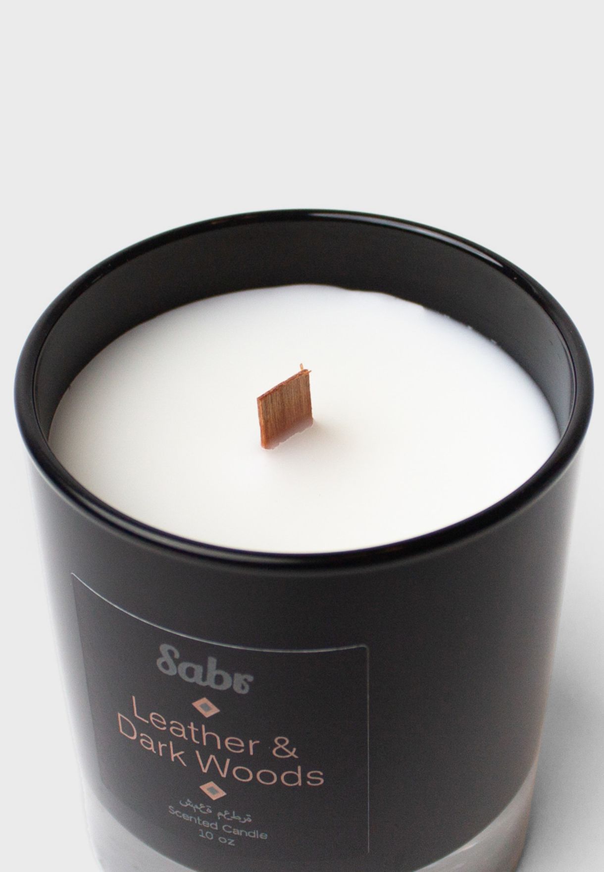 Leather & Dark Wood Woodwick Candle