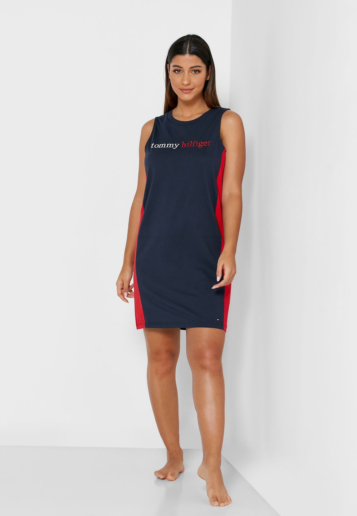 tommy hilfiger logo tank dress