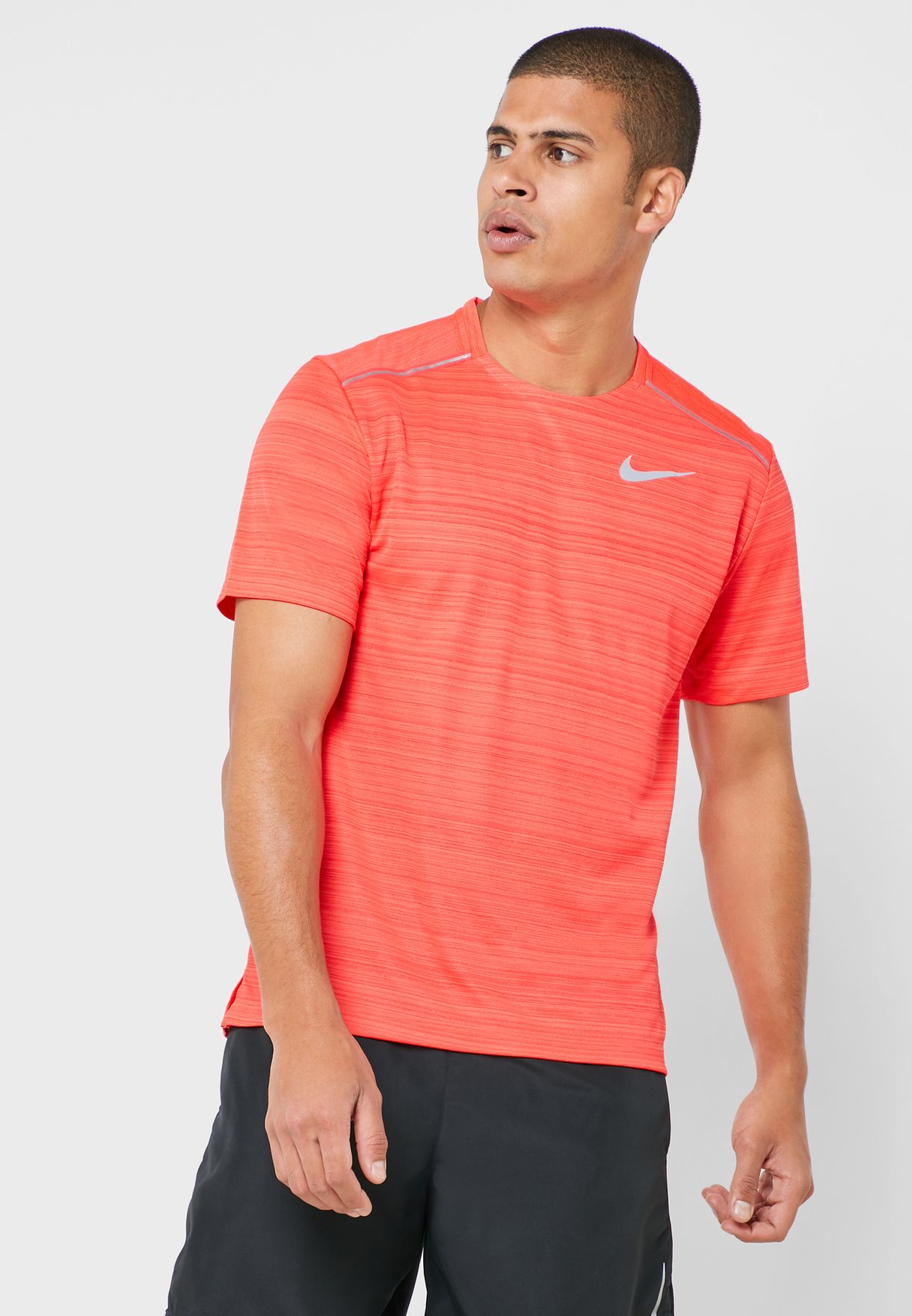 Buy Nike orange Dri-FIT Miler T-Shirt 