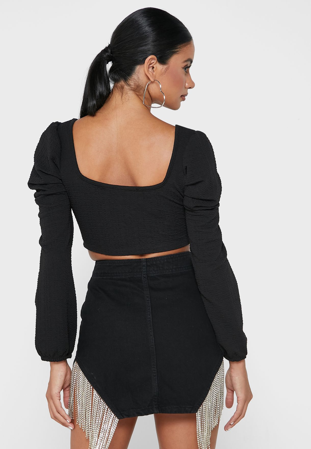 Ruched Detail Crop Top
