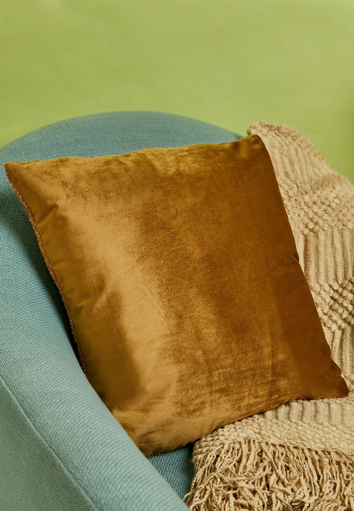 Brown Textured Cushion With Insert 45X45Cm