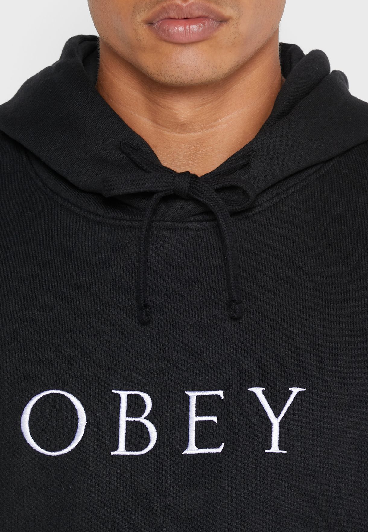 obey logo hoodie