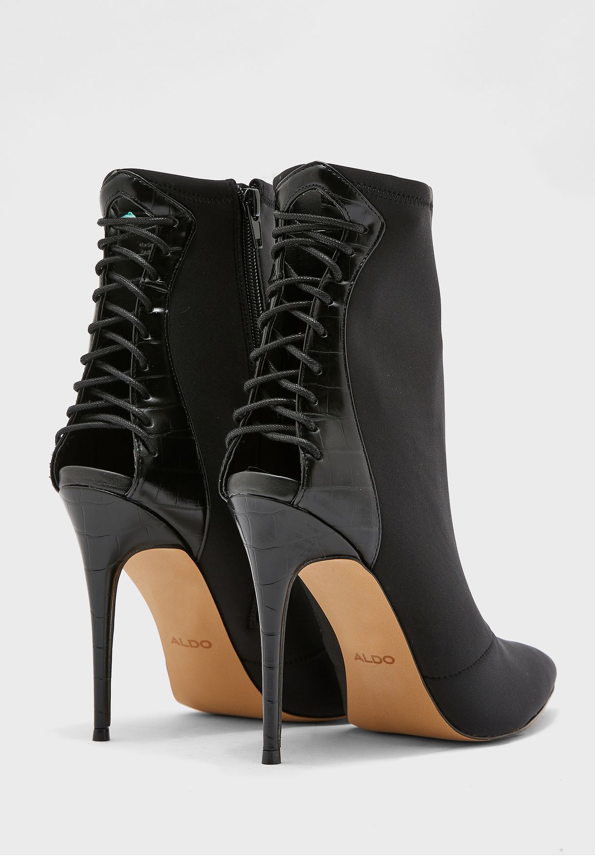 aldo black bootie heels