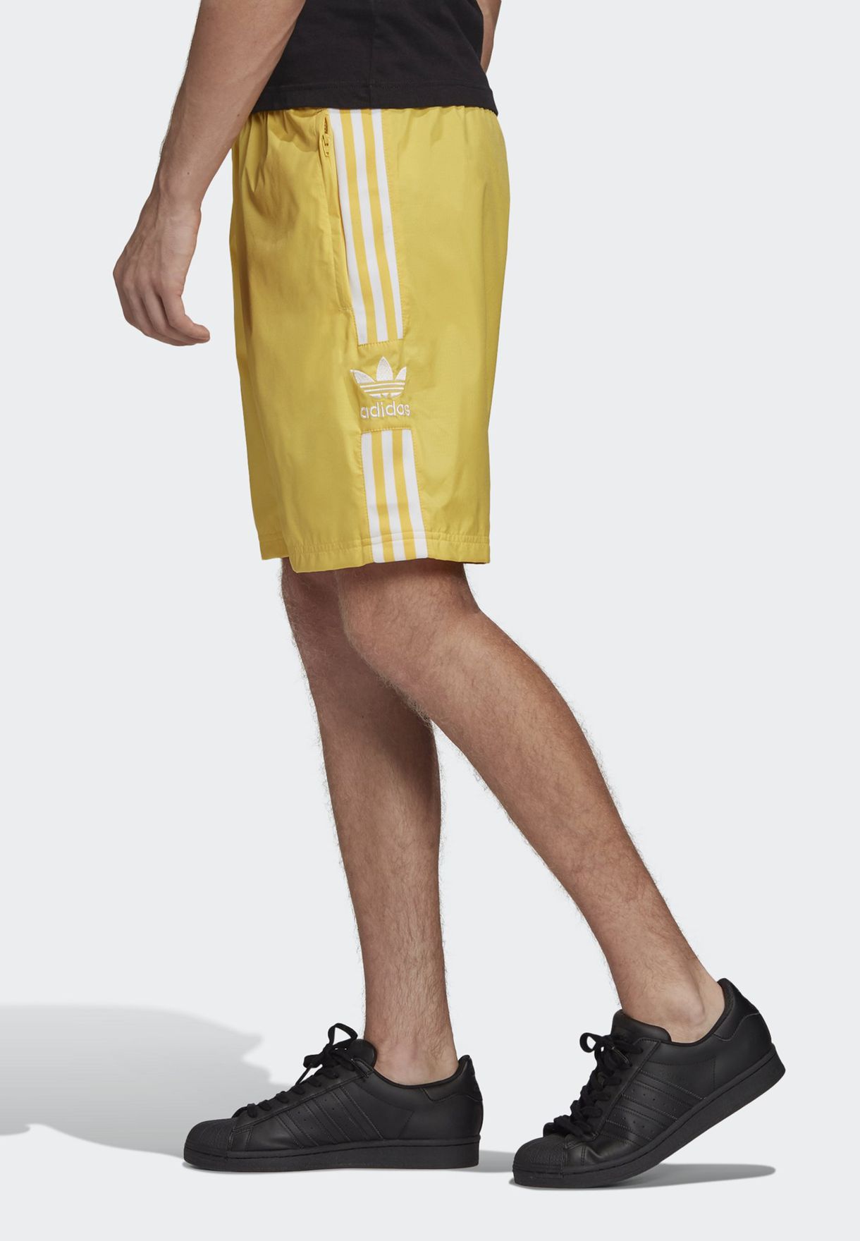 yellow adidas originals shorts