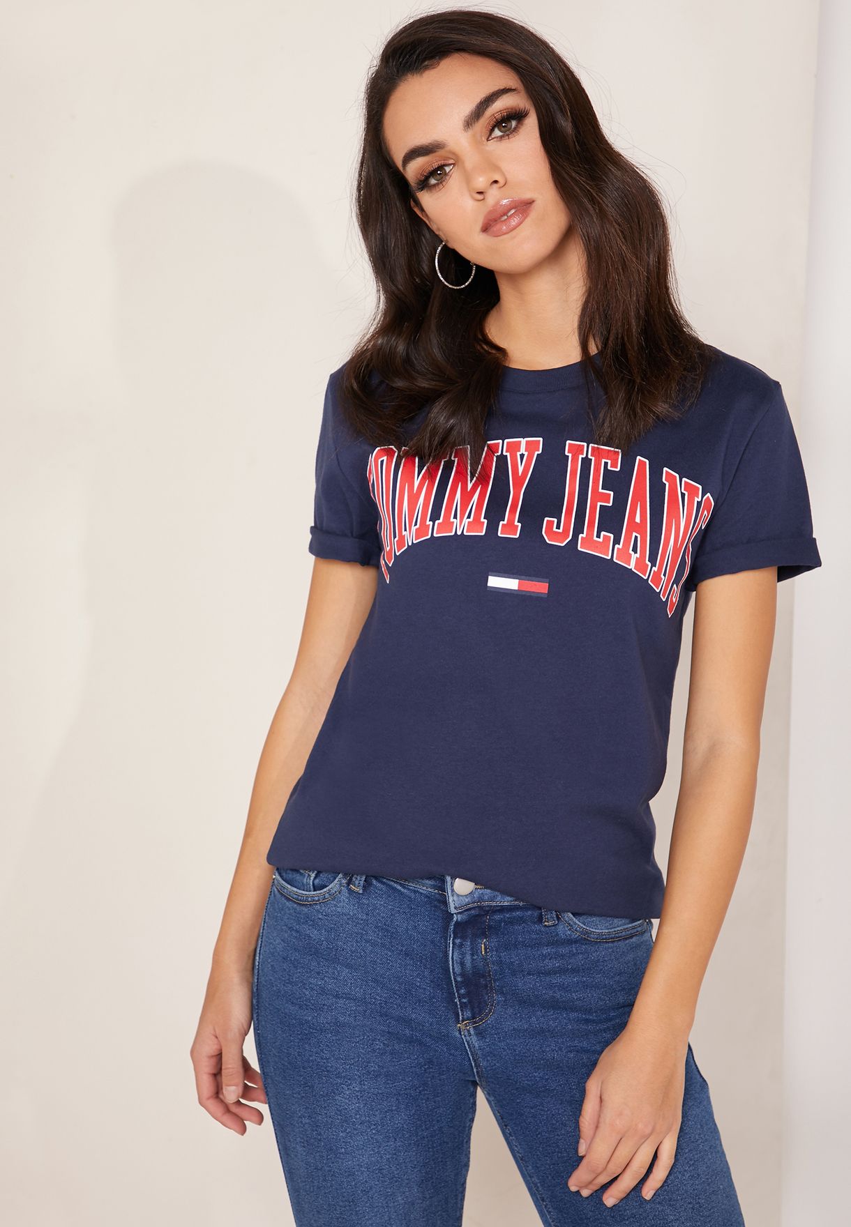 Buy Tommy Jeans navy Collegiate Logo T 