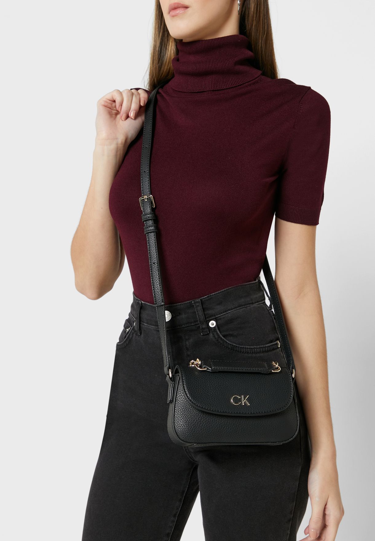 Buy Calvin Klein black Re Lock Crossbody Bag for Women in Dubai, Abu Dhabi