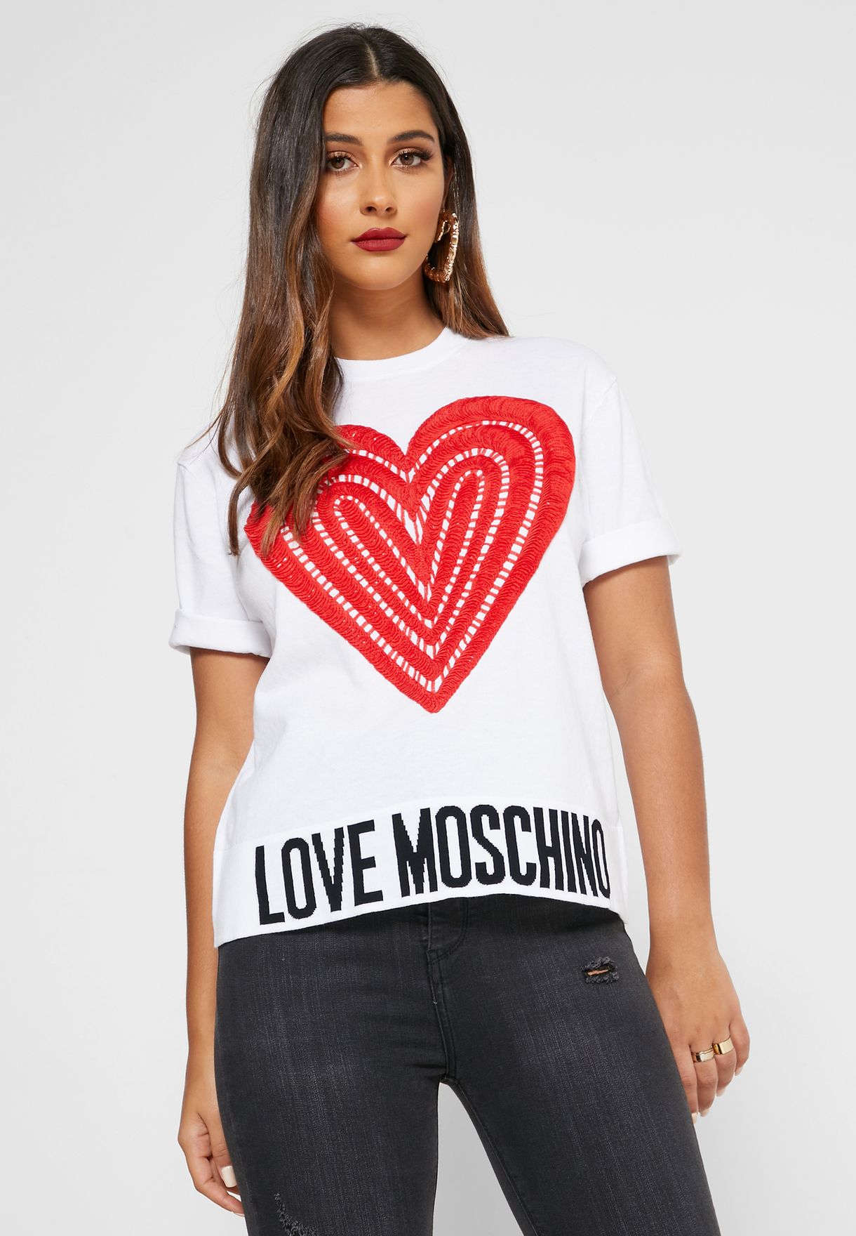 moschino t shirt women's oversized