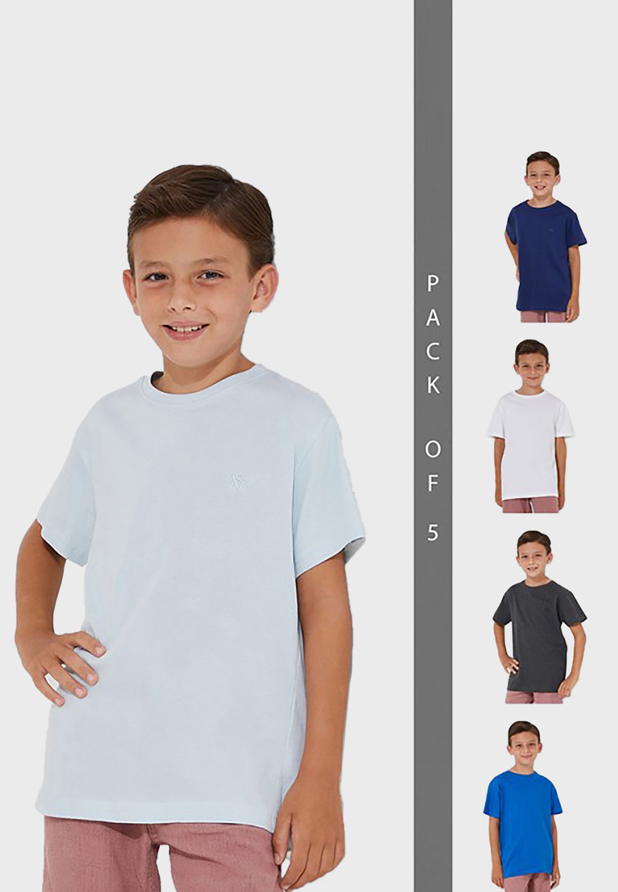 Kids 5 Pack Essential T-Shirt