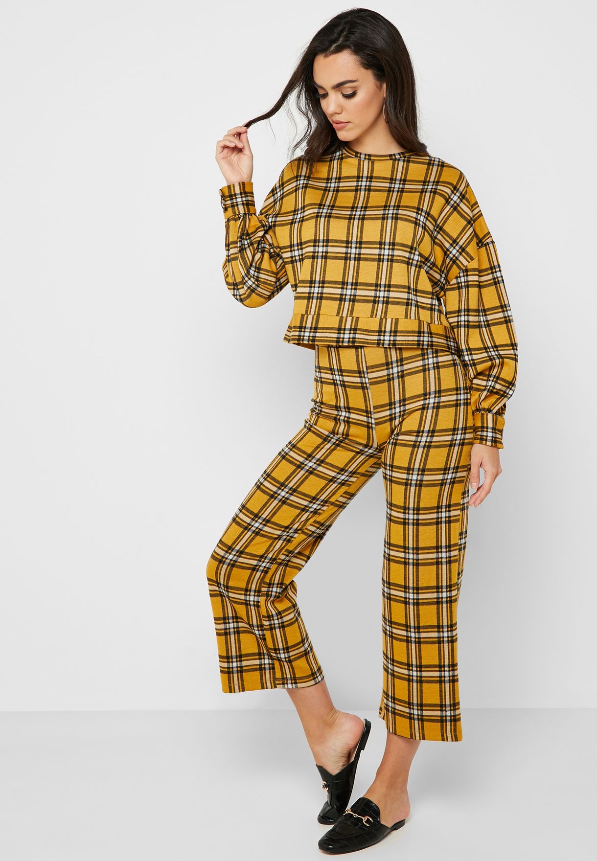 yellow checked top