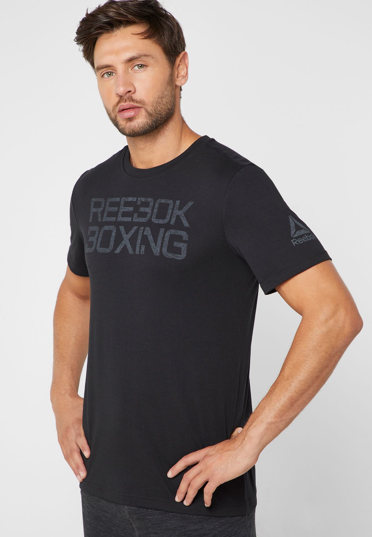 Reebok black Combat Core Boxing T-Shirt 