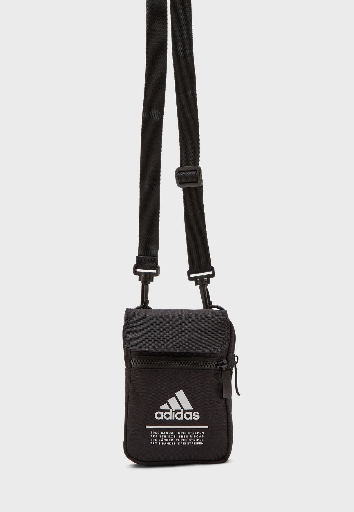 adidas black messenger bag