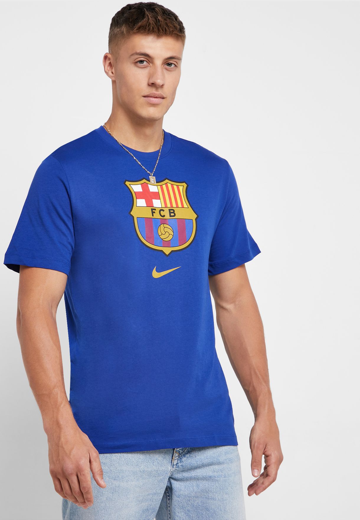Buy Nike blue FC Barcelona T-Shirt for Men in MENA, Worldwide
