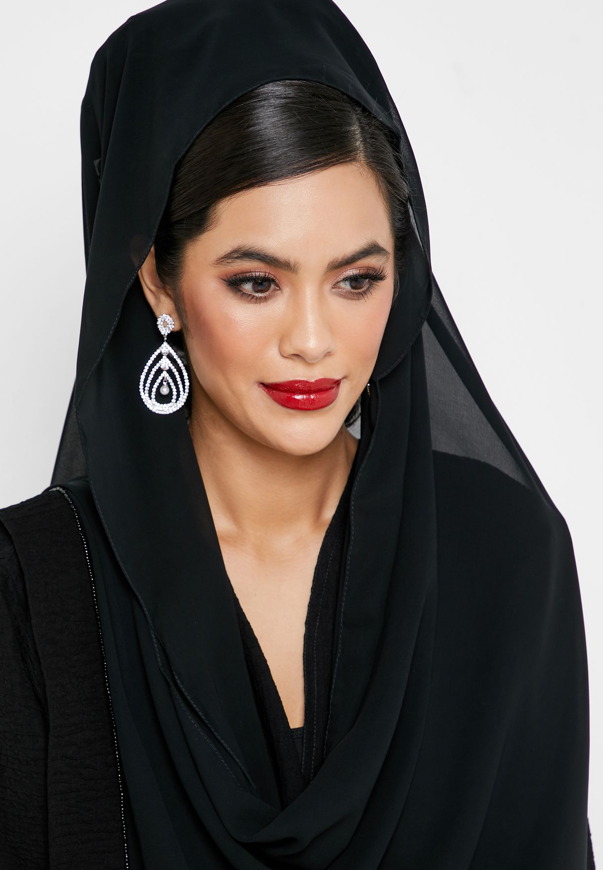 black beaded abaya