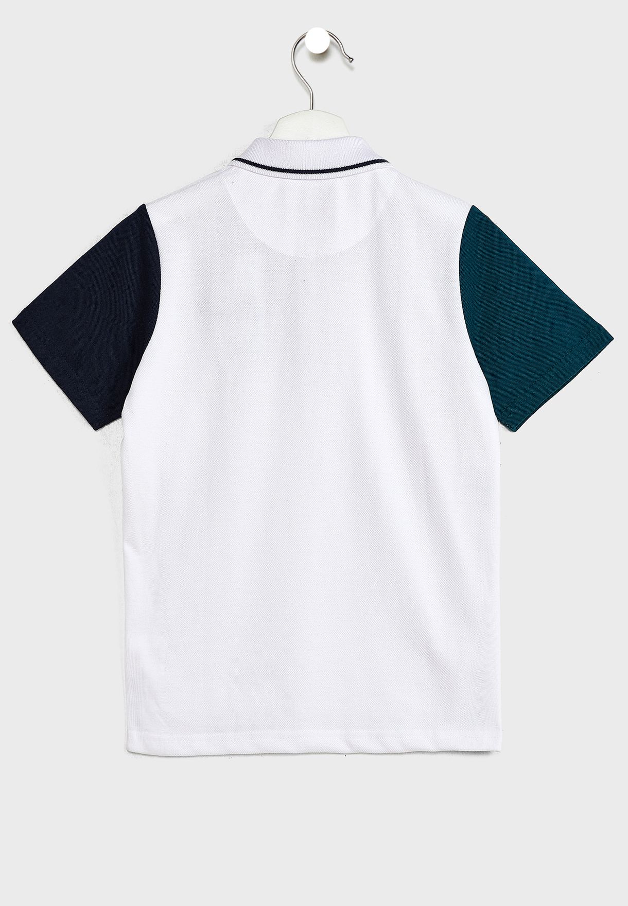 Boys Colorblock Embroidered Polo