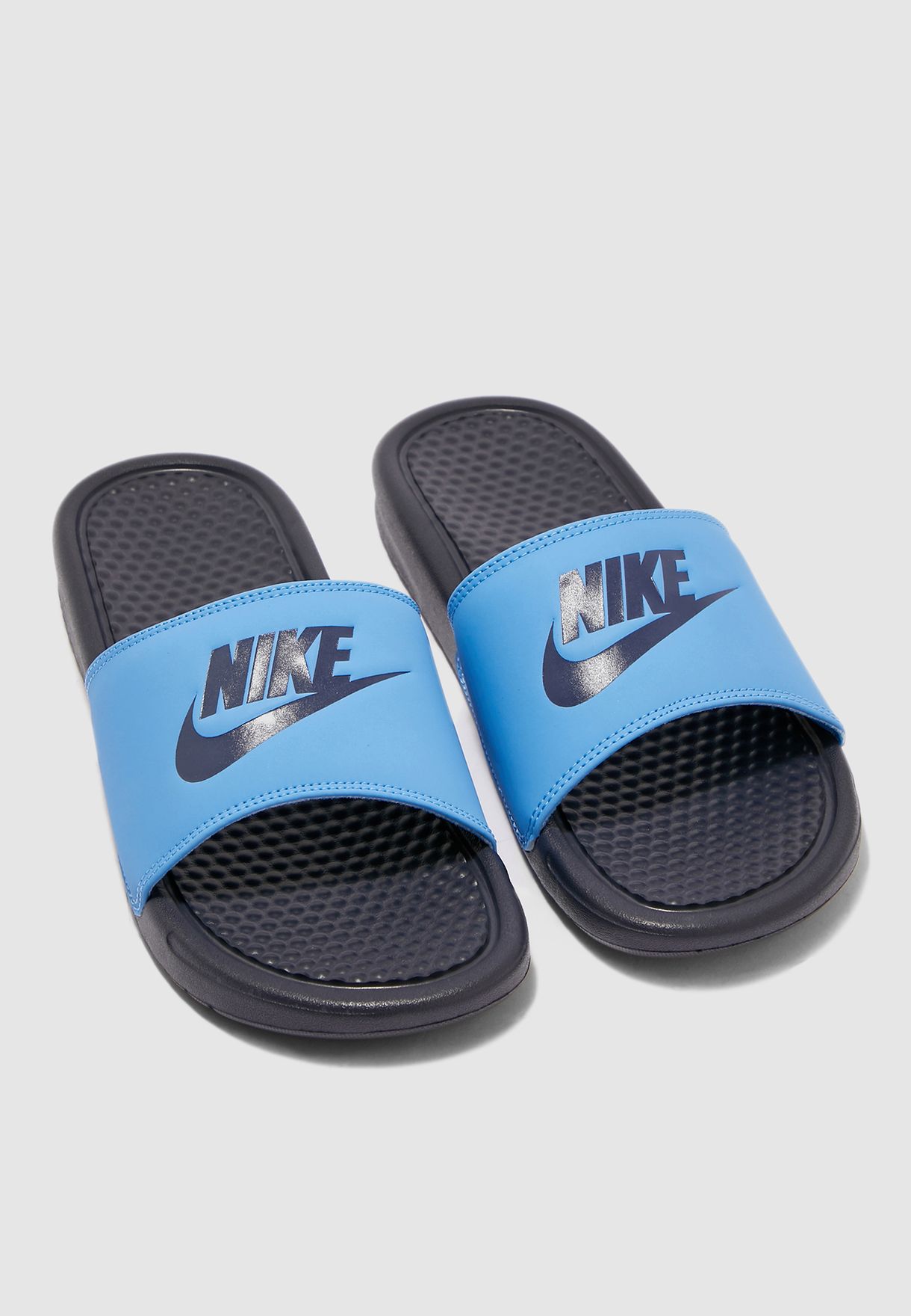Buy Nike blue Benassi JDI Slides for Men in MENA, Worldwide