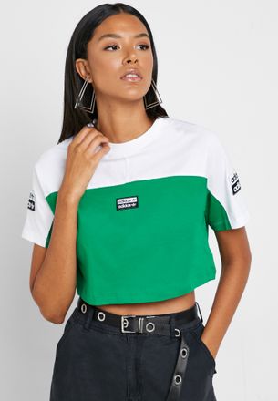 adidas green crop top