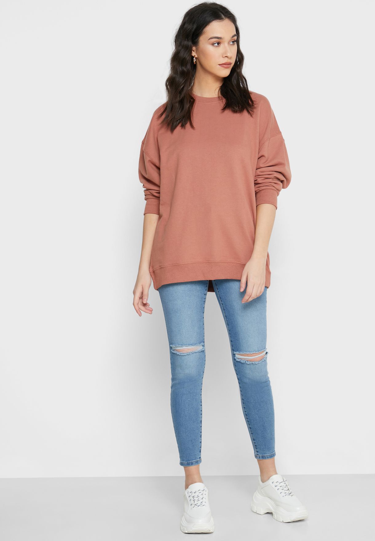 women's oversized crew neck sweaters