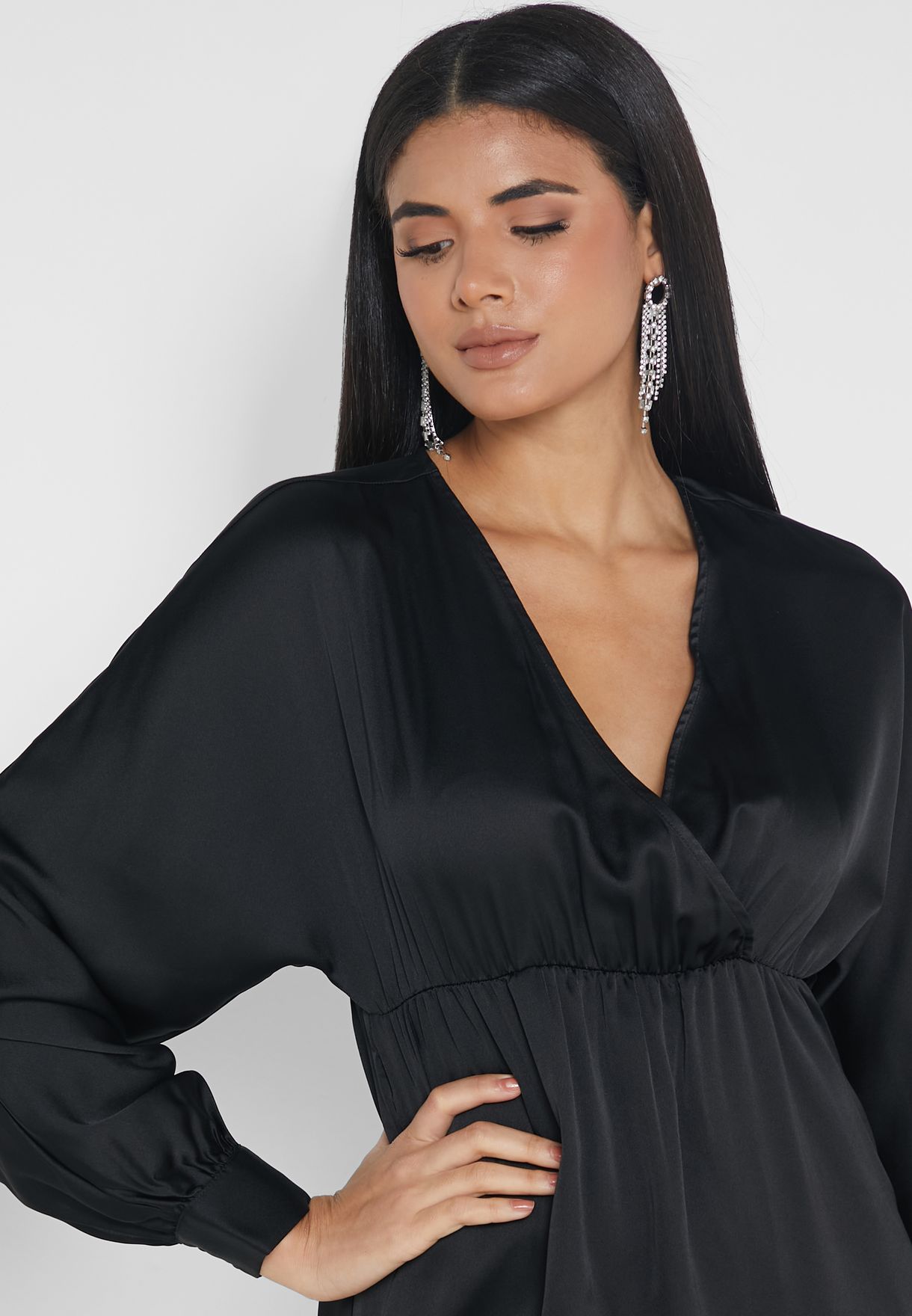 Buy Vero Moda Black Satin Maternity Dress For Women In Dubai Abu Dhabi 4598